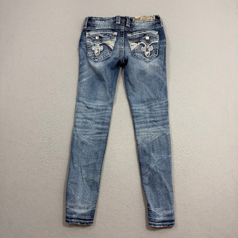 Rock Revival Jeans Women 26 Cellis Skinny EP2635S203 Embellished Flap Pocket